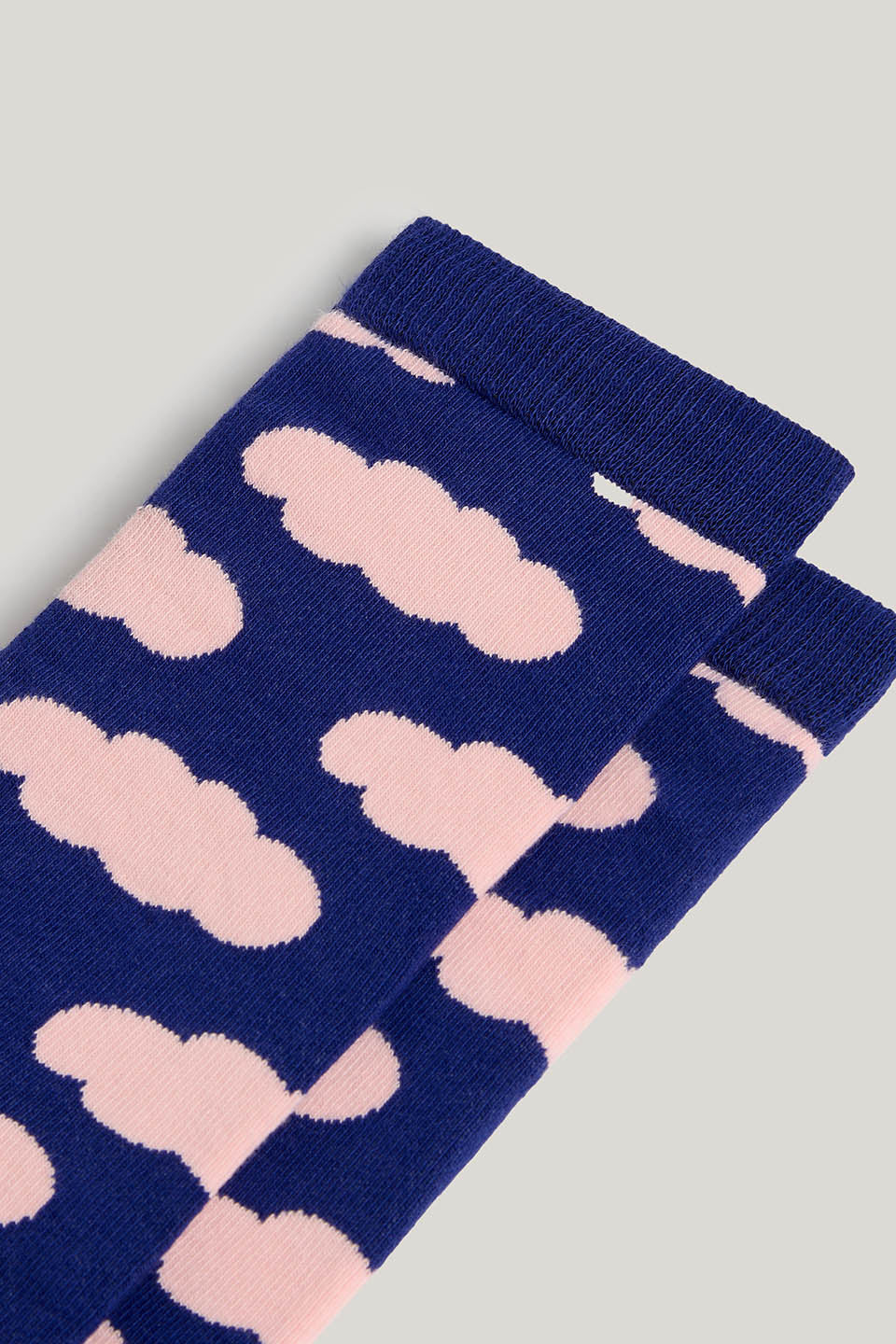 JoJo - Cotton Socks in Blue & Pink Clouds