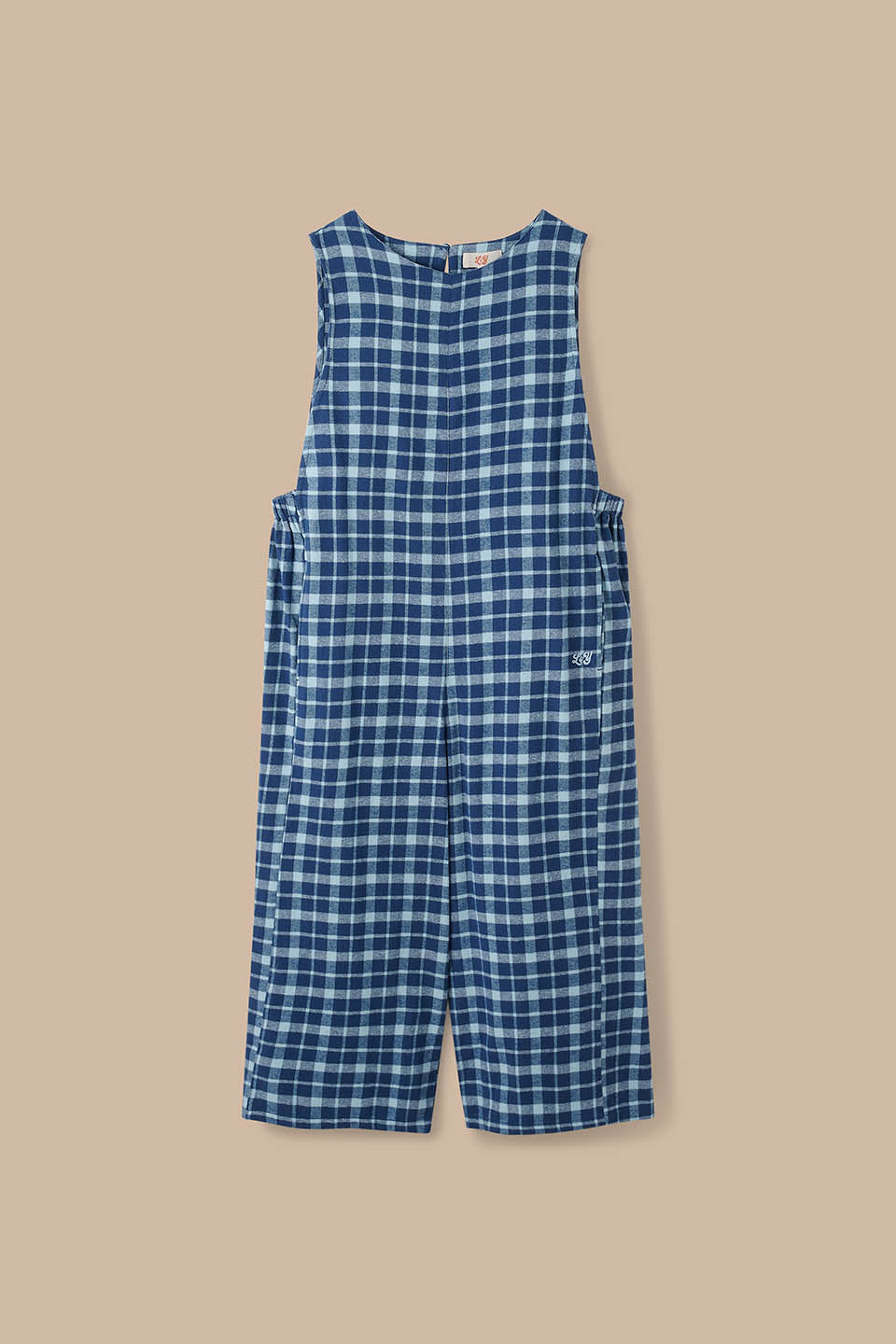 Tilda - Organic Brushed Cotton Jumpsuit in Ahoy Check
