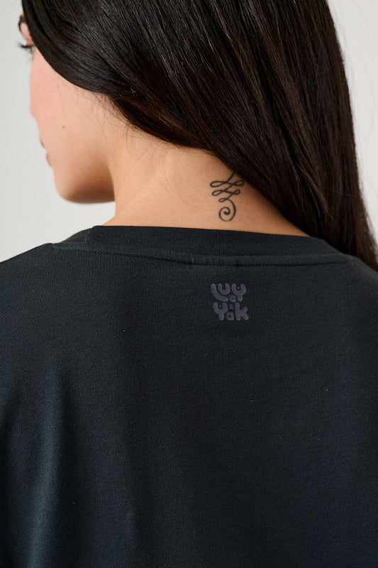 Benny - Oversized Cotton T-Shirt in Black