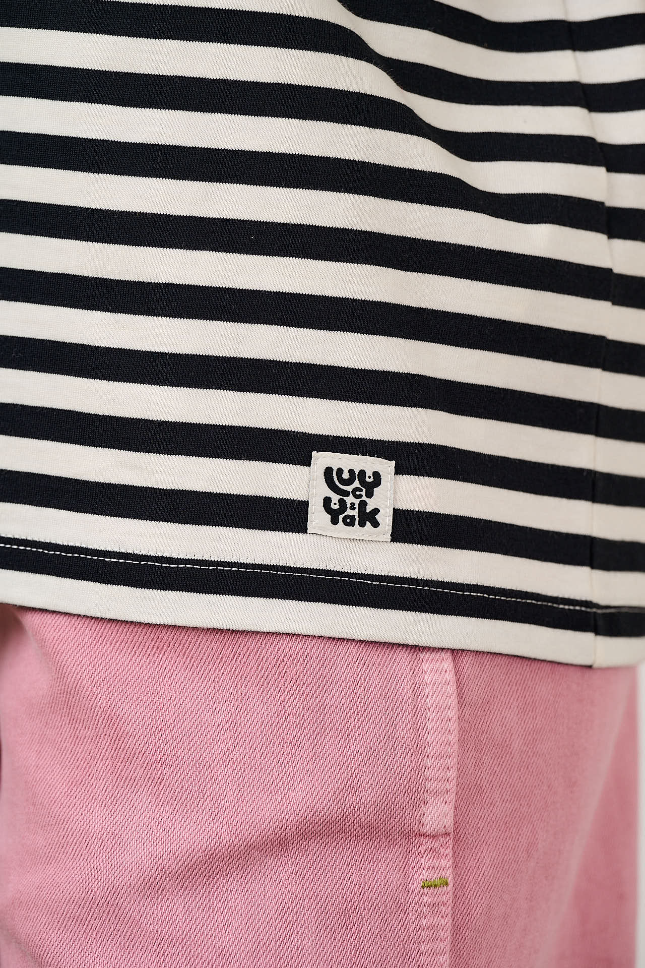 Benny - Oversized Cotton T-Shirt in Black & White Stripe