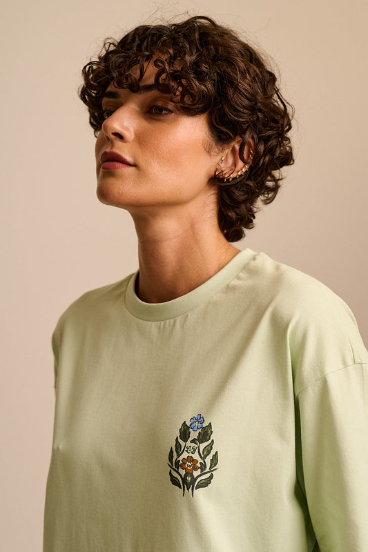 Benny - Oversized Cotton T-Shirt in Marrakech Floral Print