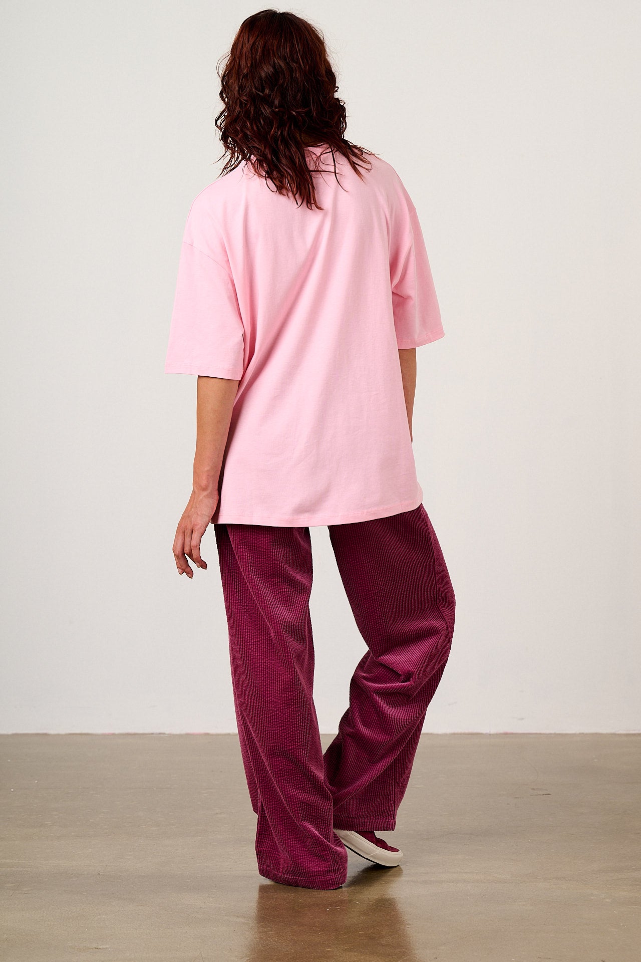 Benny - Oversized Cotton T-Shirt in Pin It Polly & Yak