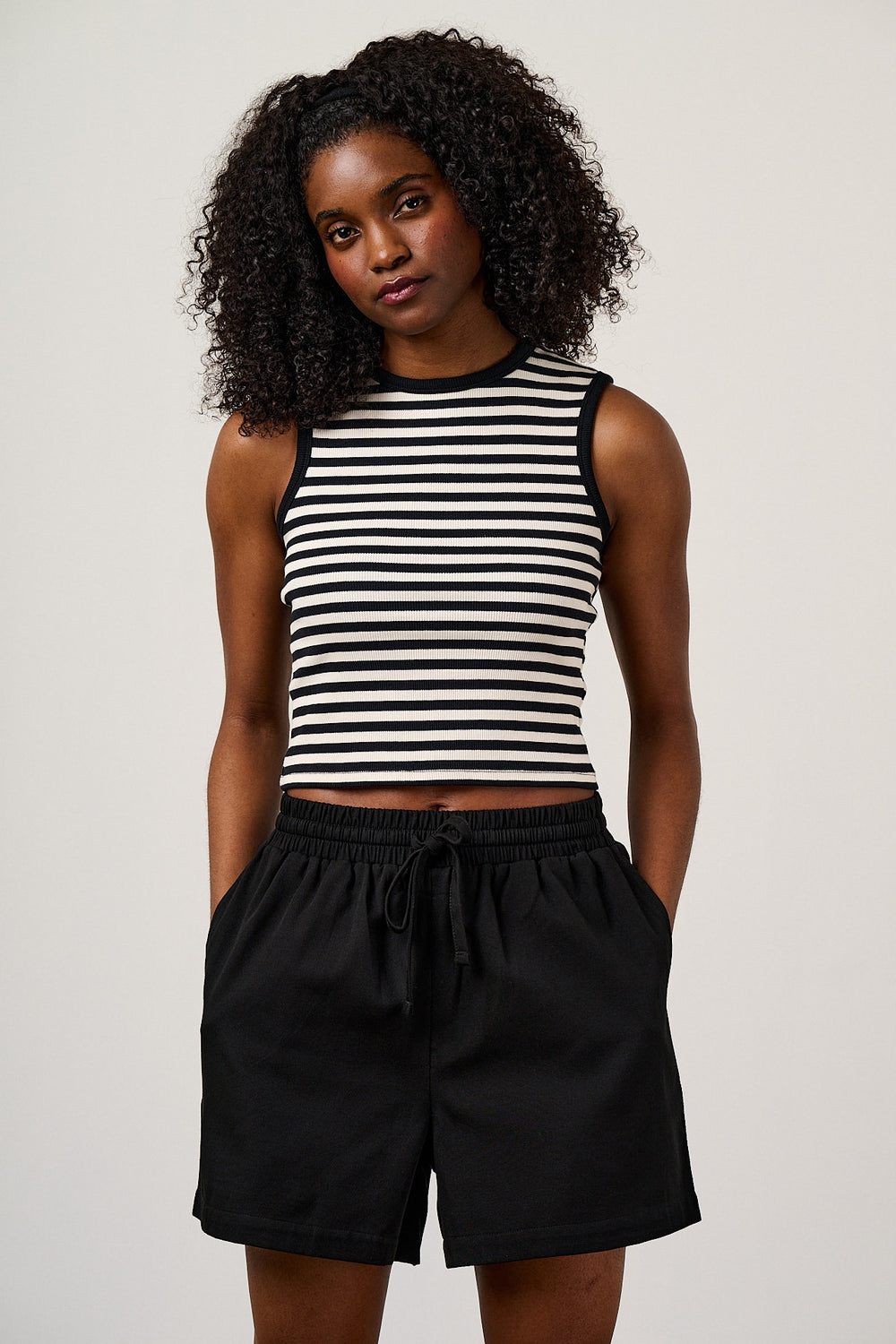 Charlie - Cotton Shorts in Black