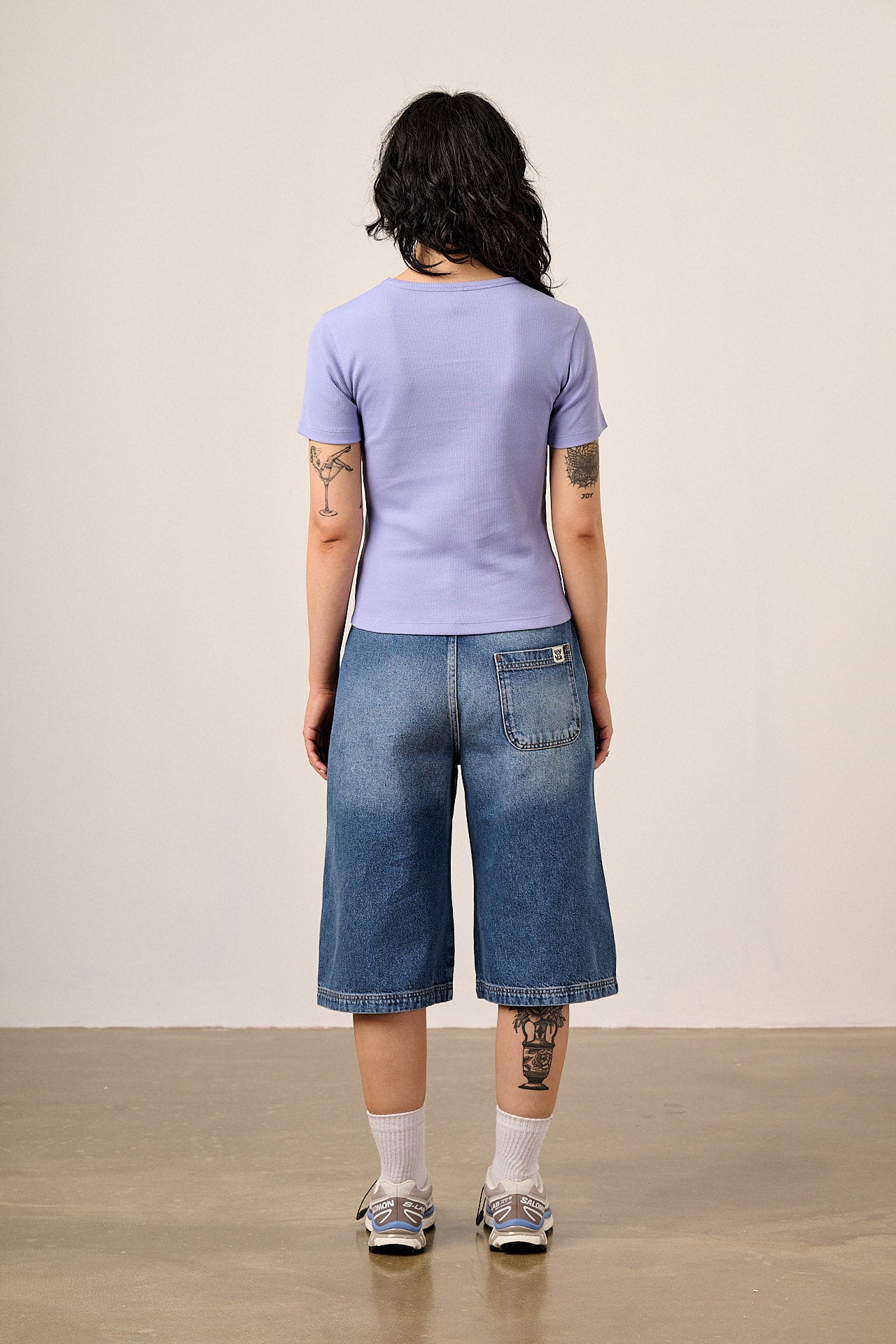 Gracie - Cotton T-Shirt in in Lilac