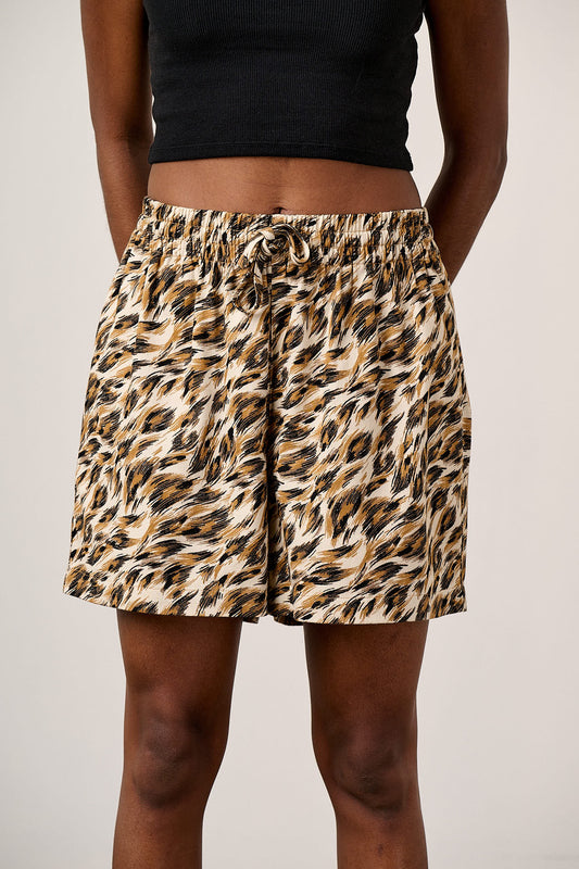 Charlie - Cotton Shorts in Leo Swirl