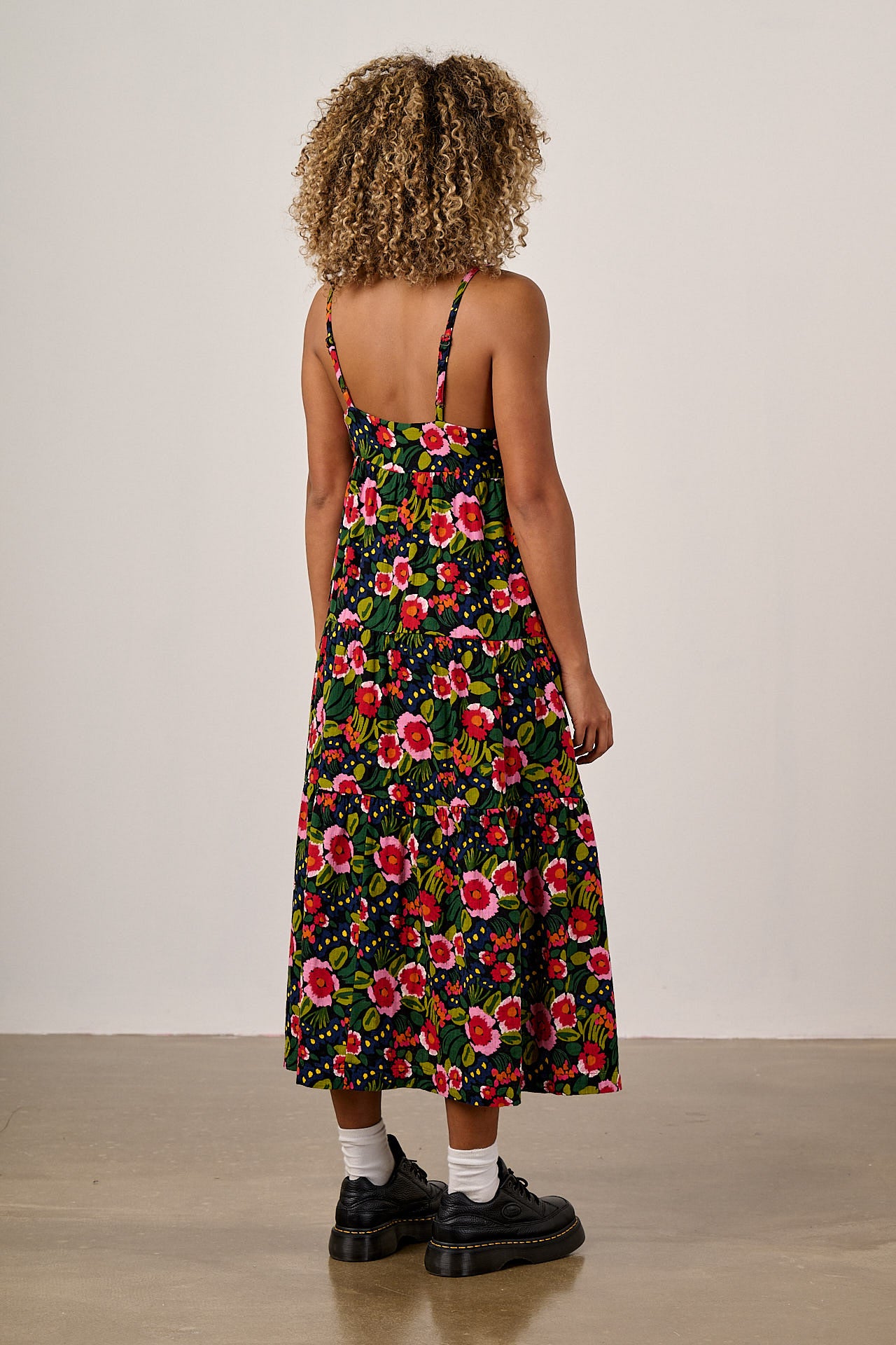 Mable - Cotton Dress in Black Marie