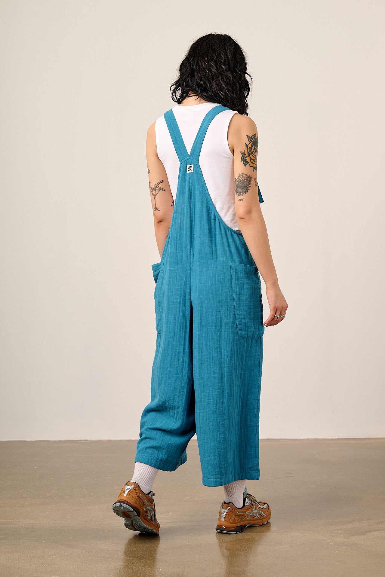 Rudy - Cotton Dungarees in Fjord Blue