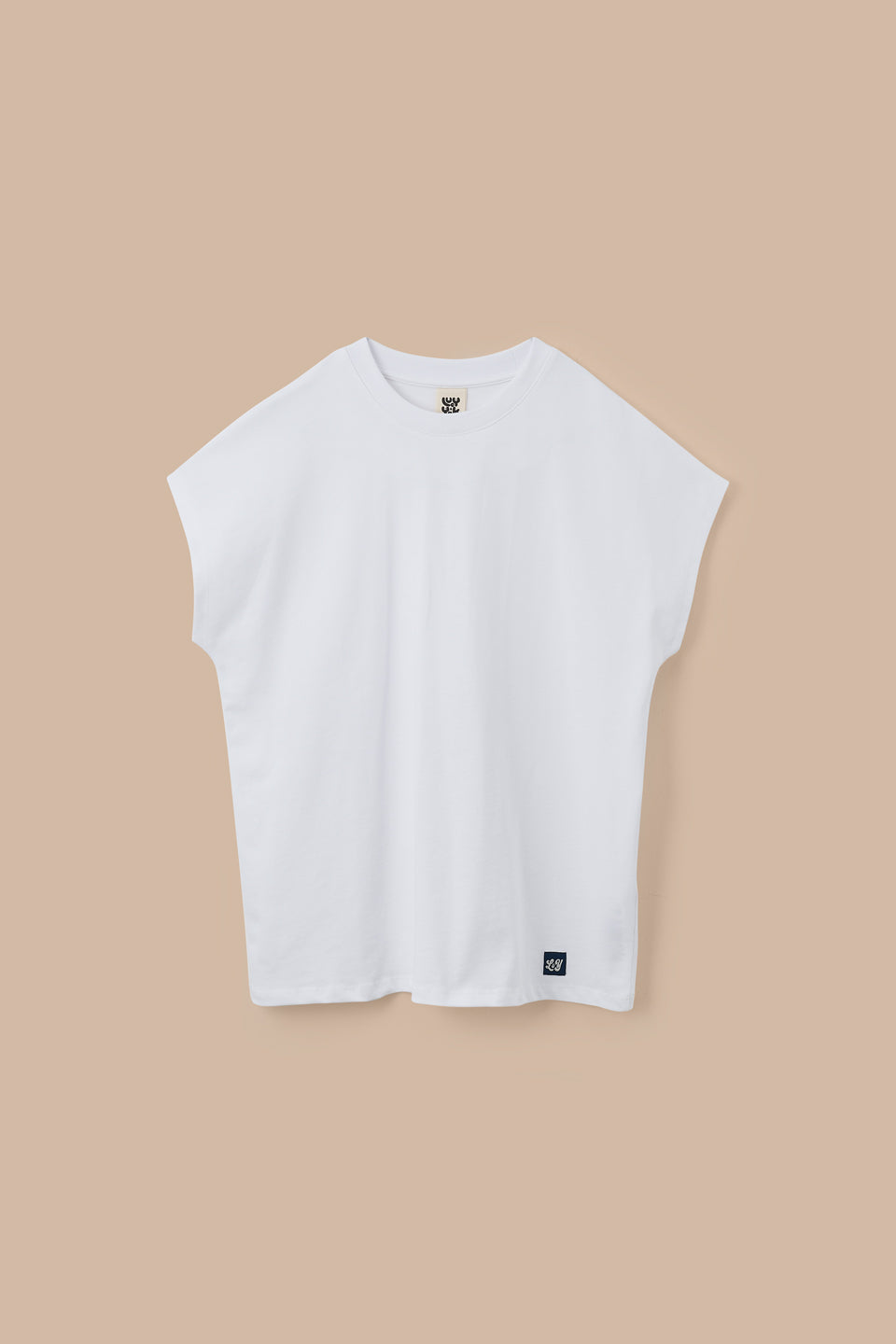Inessa - Cotton Cap Sleeve T-Shirt in White
