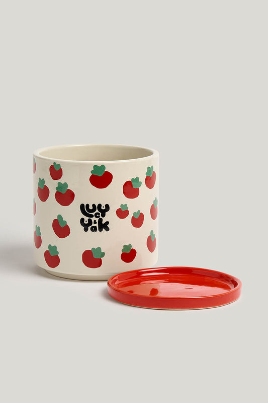 Fern - Ceramic Plant Pot in Tomatoes Print