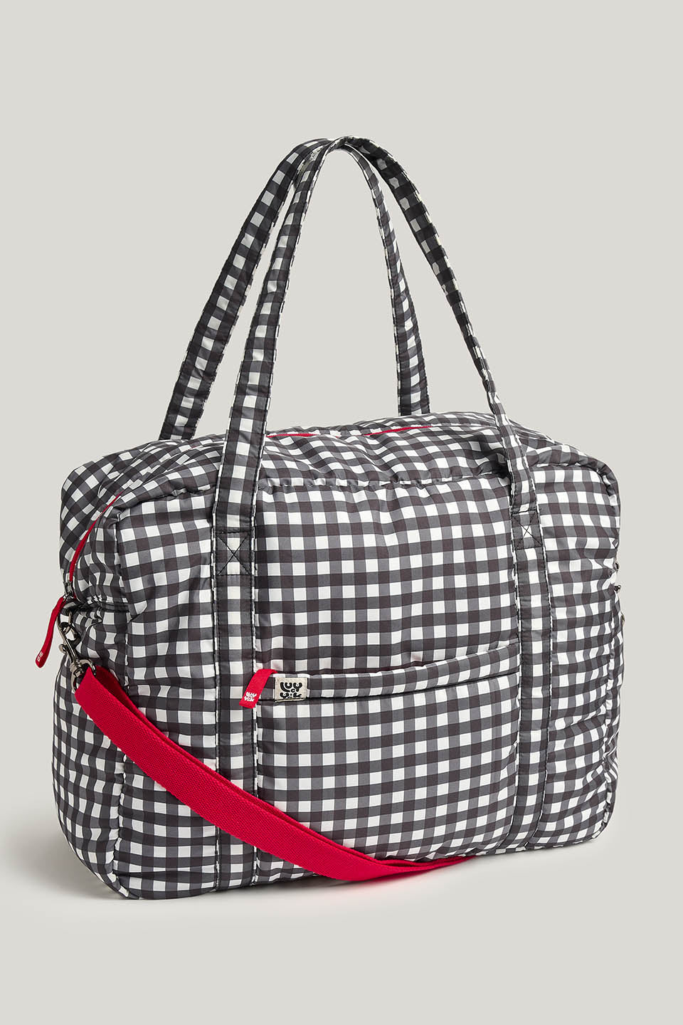 Polina - Weekend Bag in Black & White Gingham