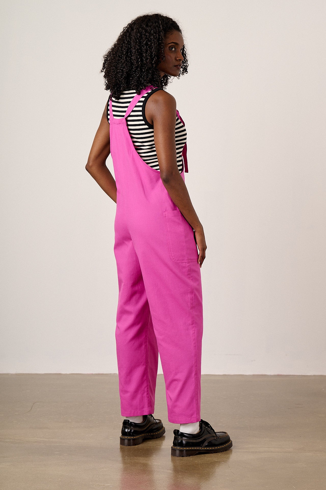 Una - Cotton Dungarees in Purple Orchid
