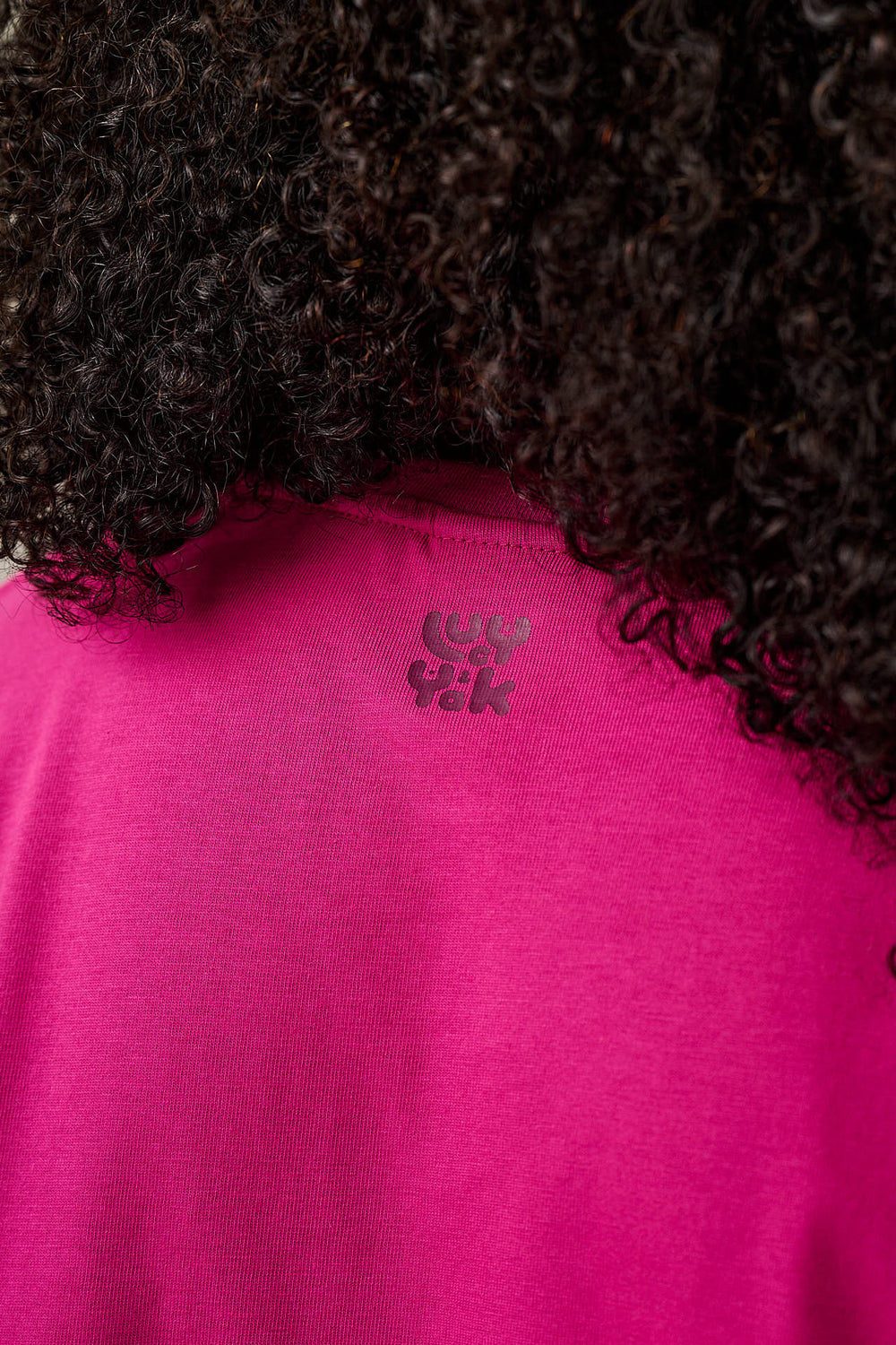 Zayla - Cotton Cropped Boxy T-Shirt in Festive Fuchsia