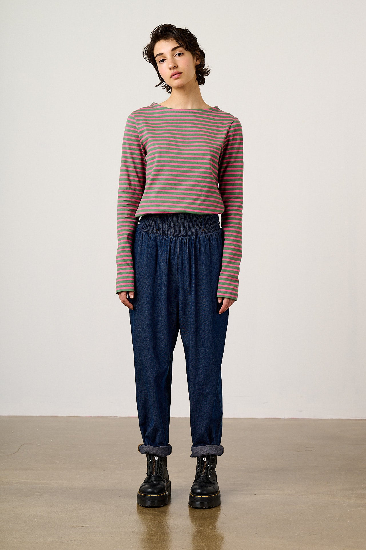 Alexa - Cotton Trouser in Indigo Denim