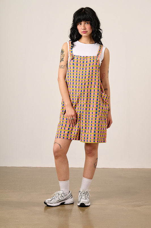 Alya - Viscose Dungaree Shorts in Summer Edit Check