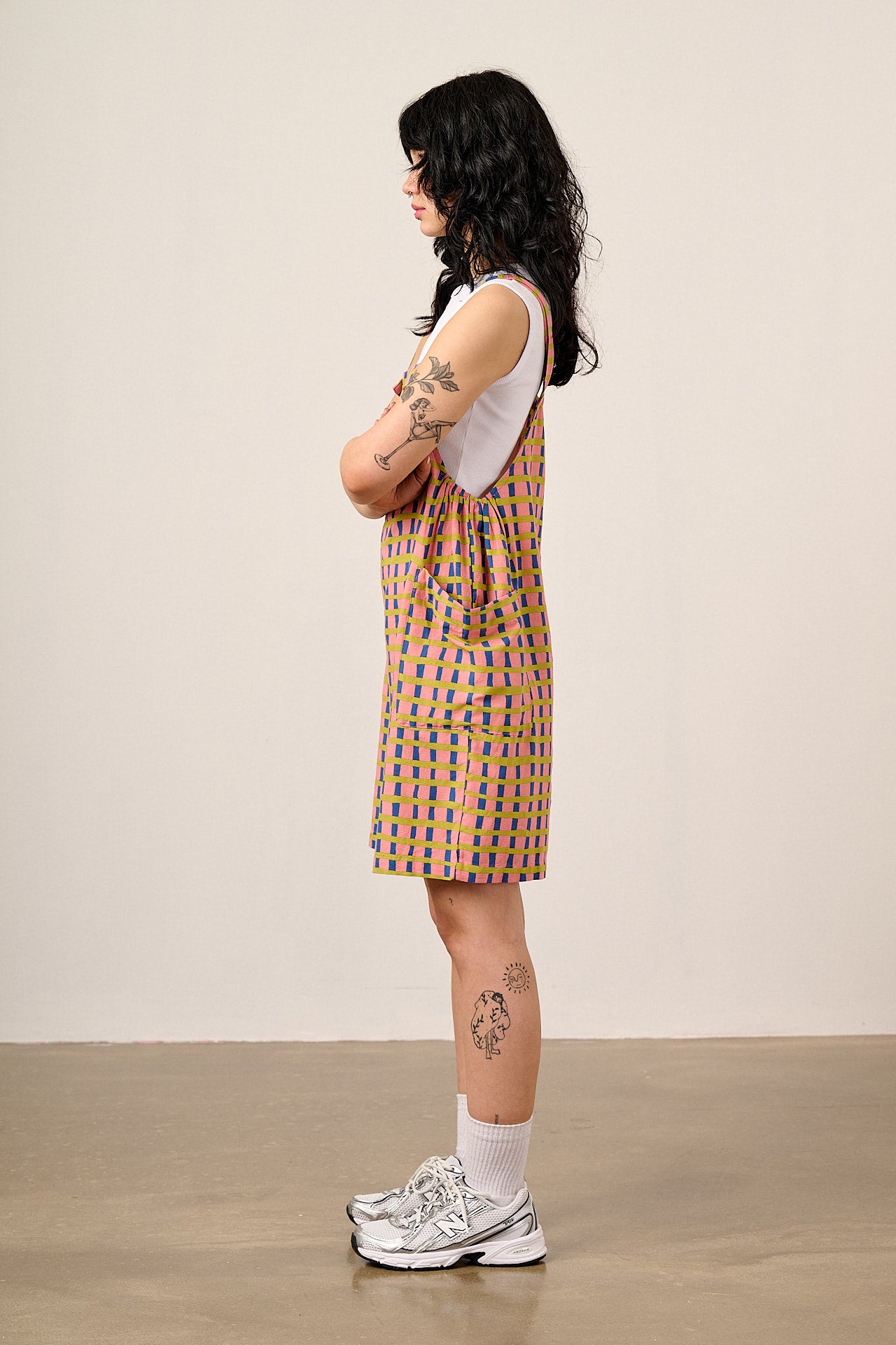Alya - Viscose Dungaree Shorts in Summer Edit Check