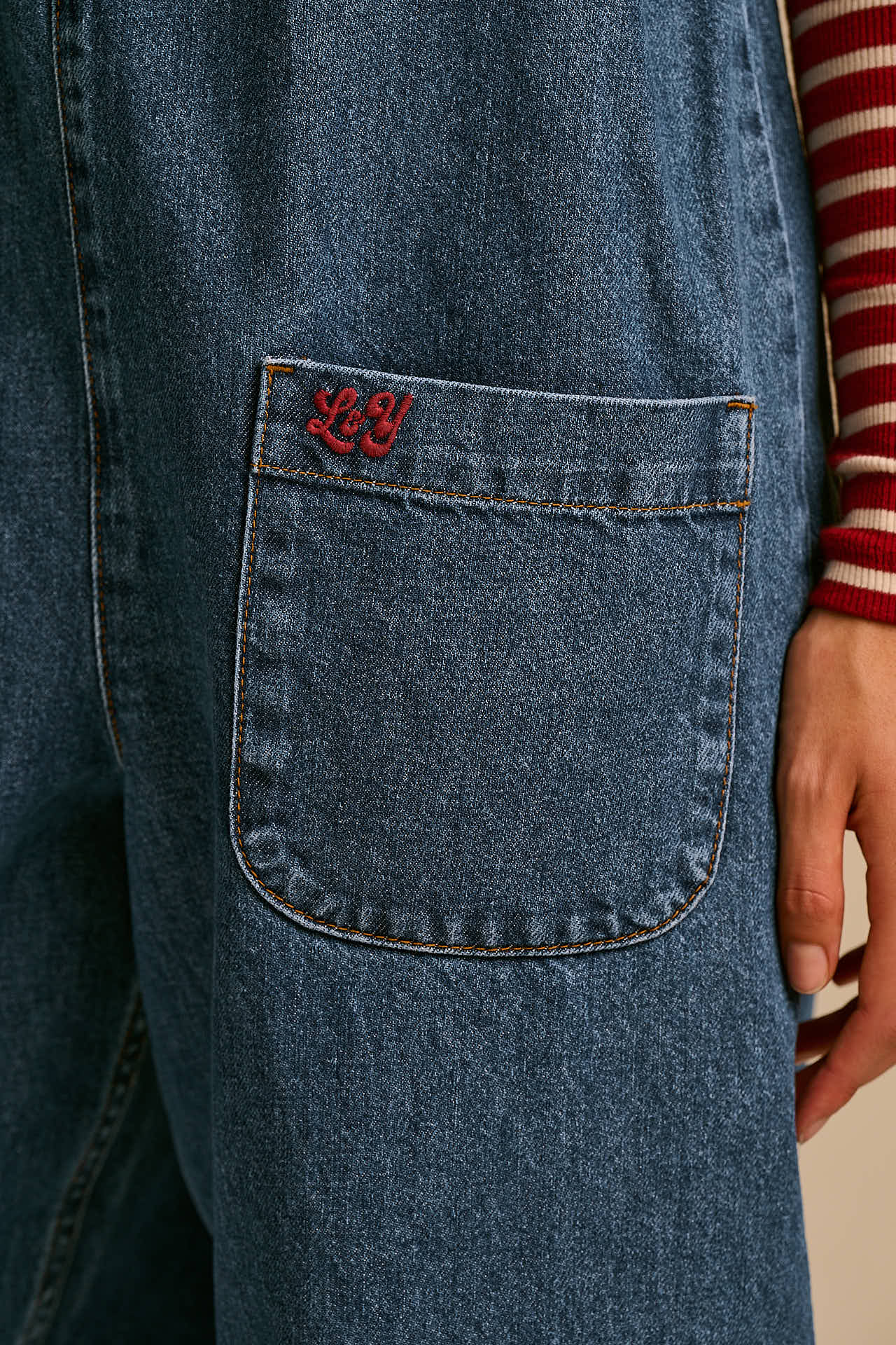 Ara - Denim Dungarees in New Mid Wash