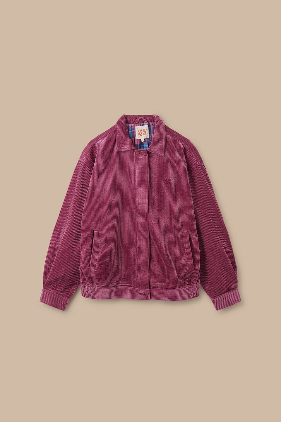 Devan - Cotton Corduroy Jacket in Burgundy