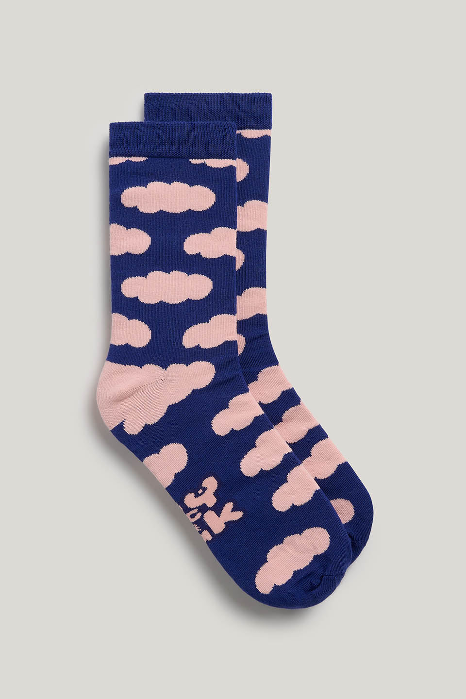 JoJo - Cotton Socks in Blue & Pink Clouds