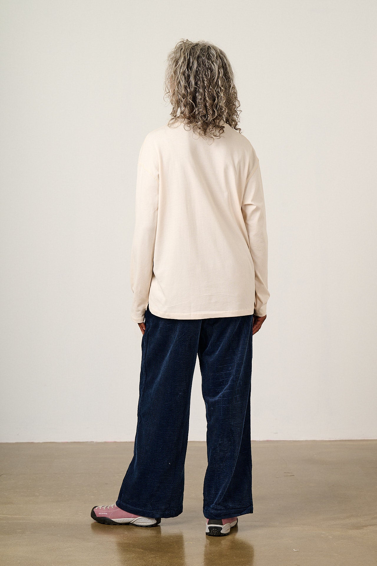 Murat - Long Sleeve Lightweight Cotton T-Shirt in in Mushroom Print
