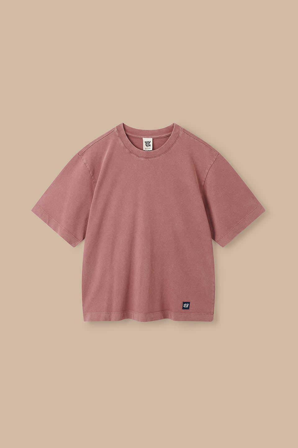 Noa - Cotton Boxy T-Shirt in Washed Pink