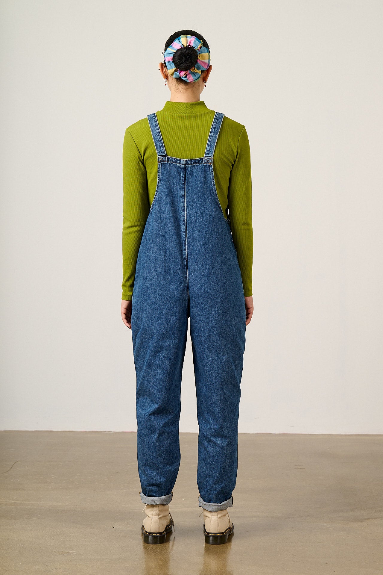 Original - Denim Dungarees in Mid Wash Blue