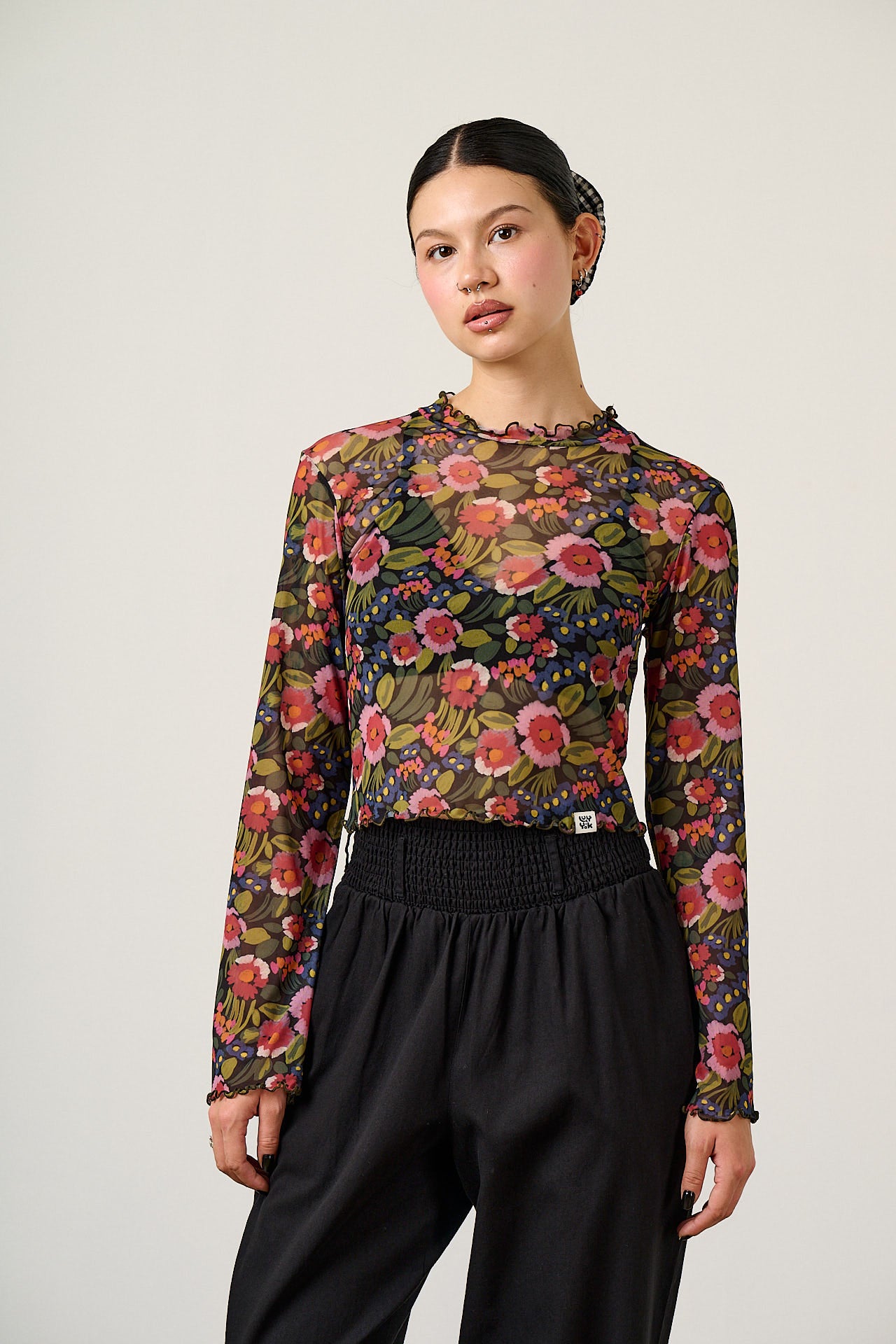 Perrie - Mesh Top in Marie Print