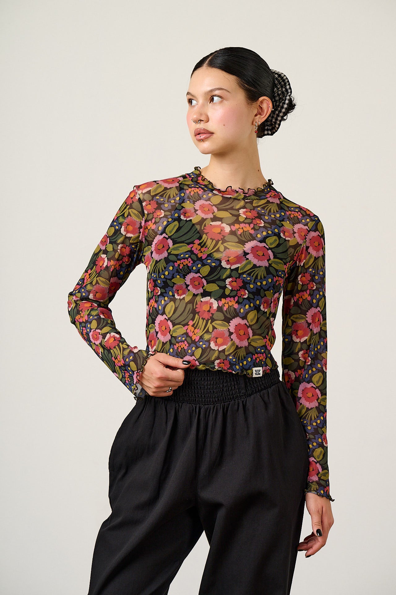 Perrie - Mesh Top in Marie Print