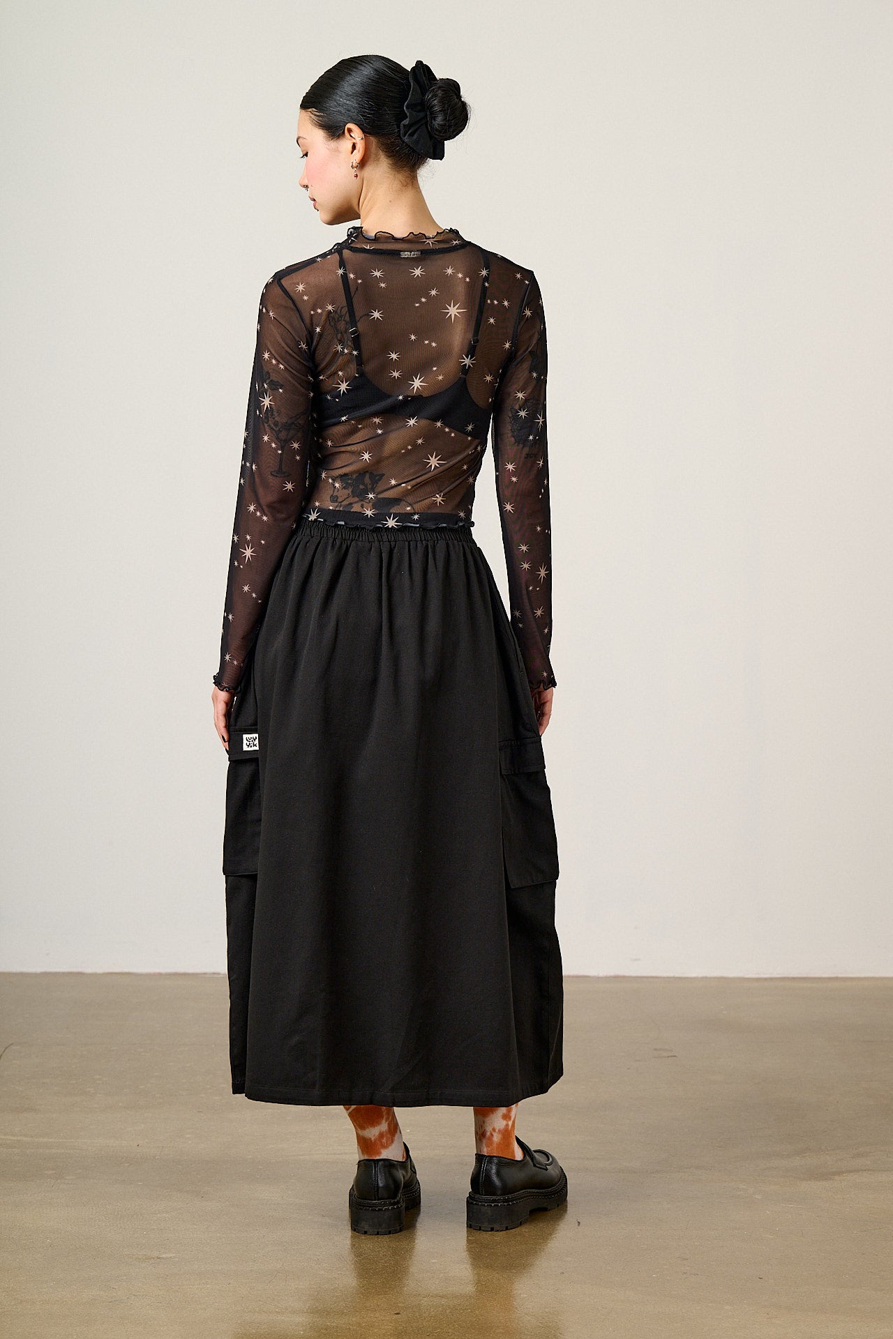Perrie - Mesh Top in Celestial Print