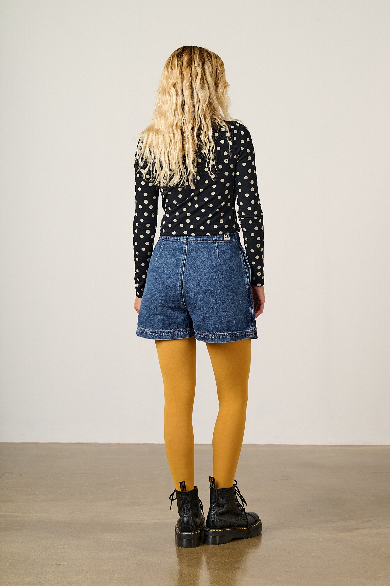 Veeda - Denim Skort in Mid Wash Denim