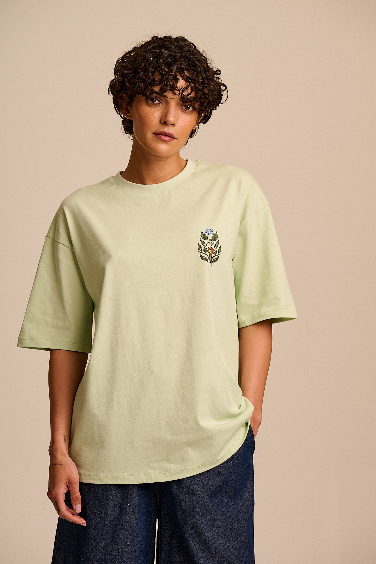 Benny - Oversized Cotton T-Shirt in Marrakech Floral Print
