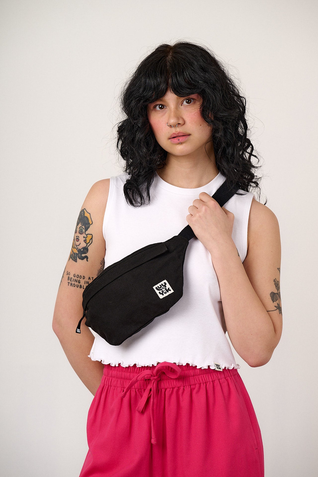 Brodie - Canvas Bumbag in Black