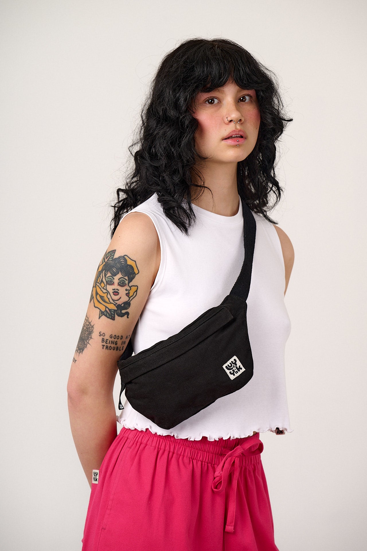 Brodie - Canvas Bumbag in Black
