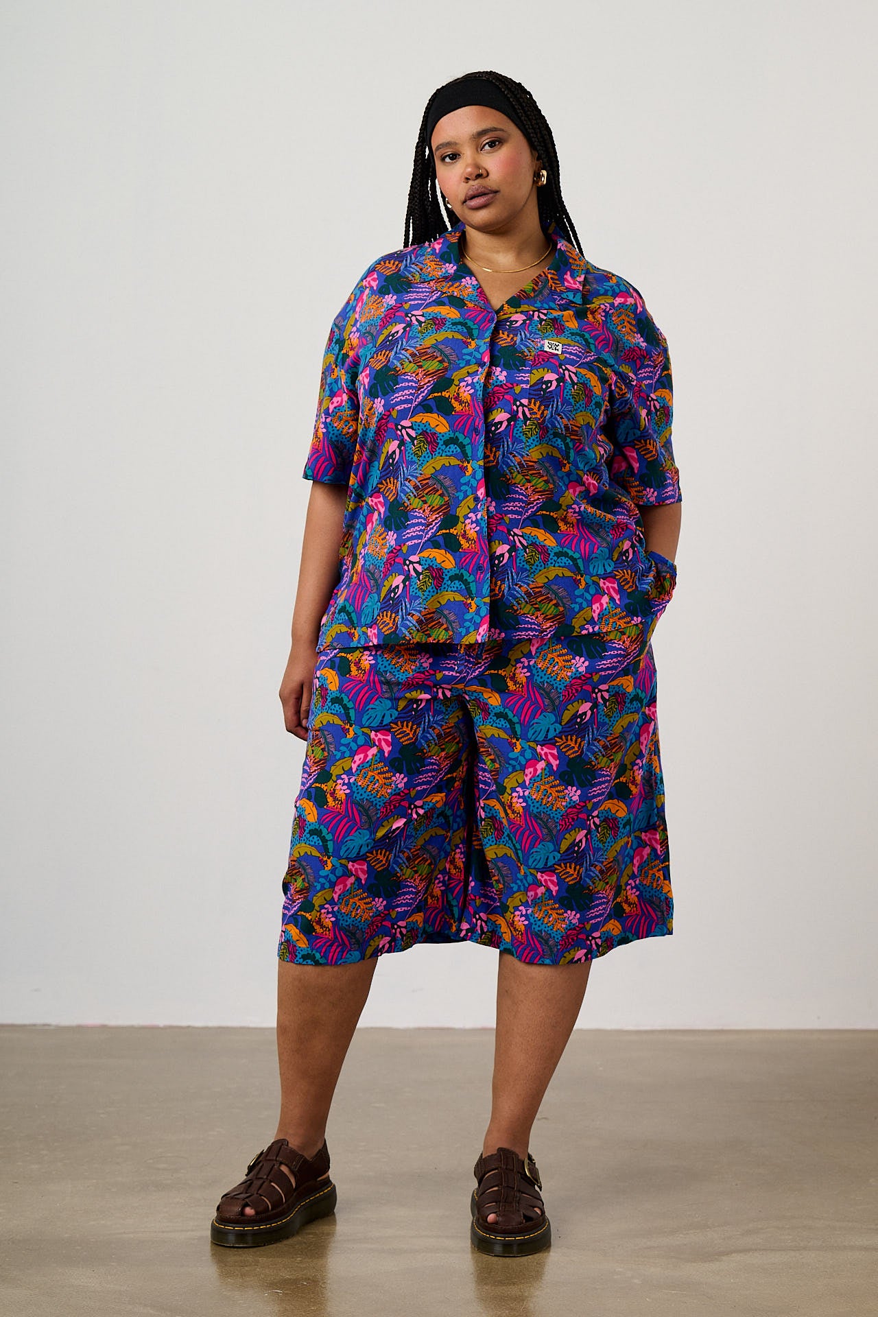 Cam - Viscose Shirt in Wild Expression Print