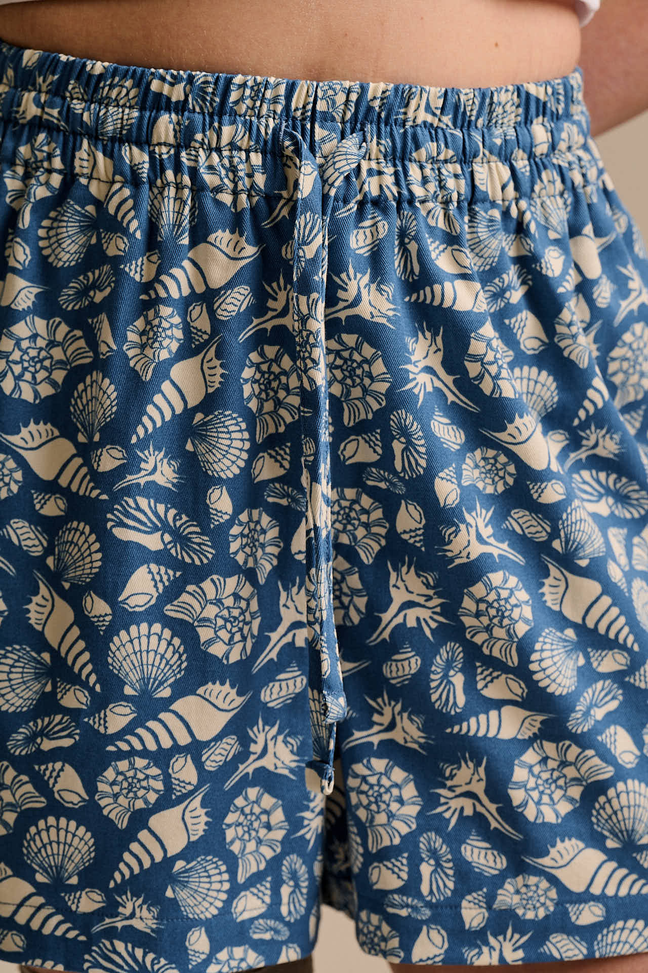 Charlie - Cotton Shorts in Blue Shells