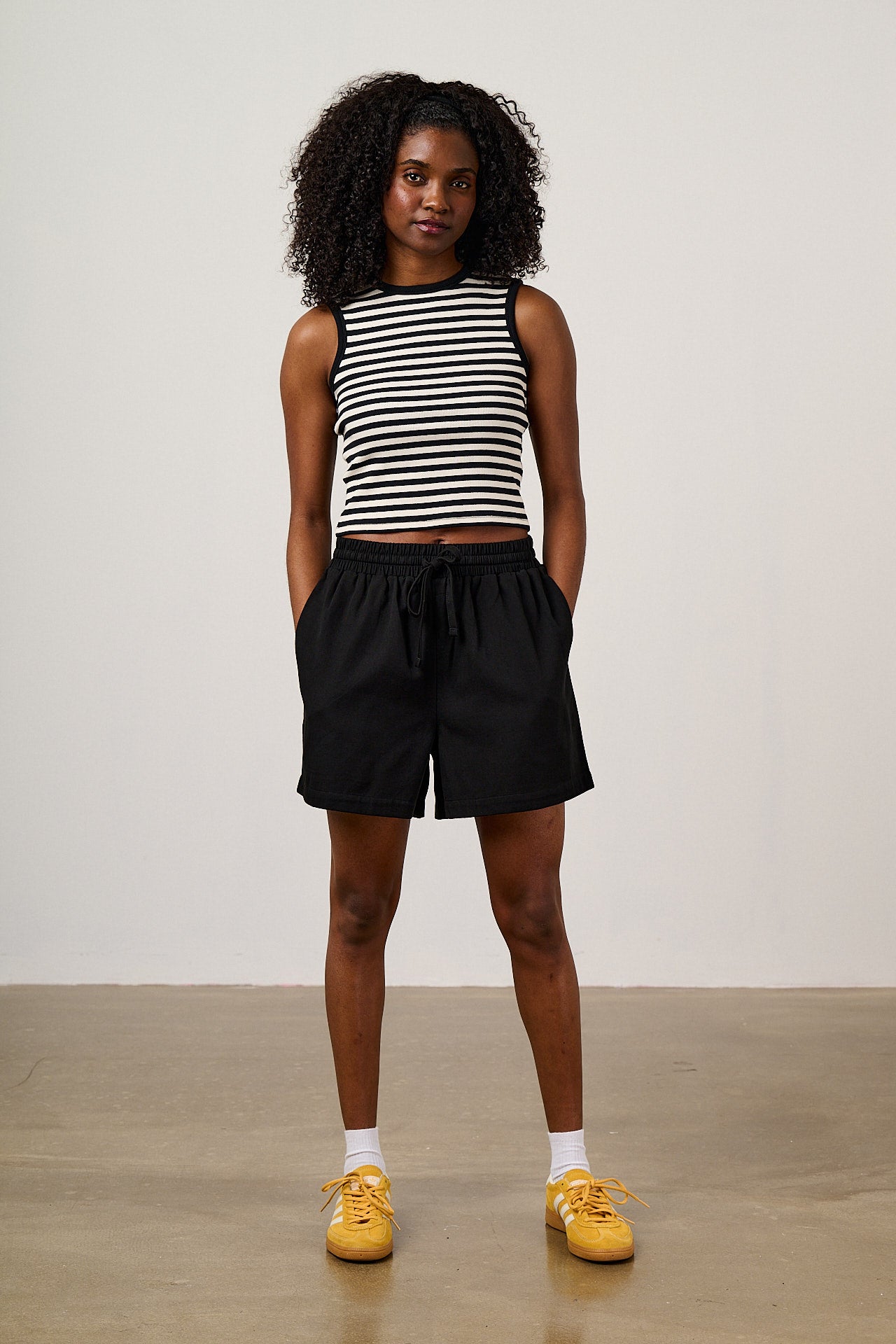 Charlie - Cotton Shorts in Black