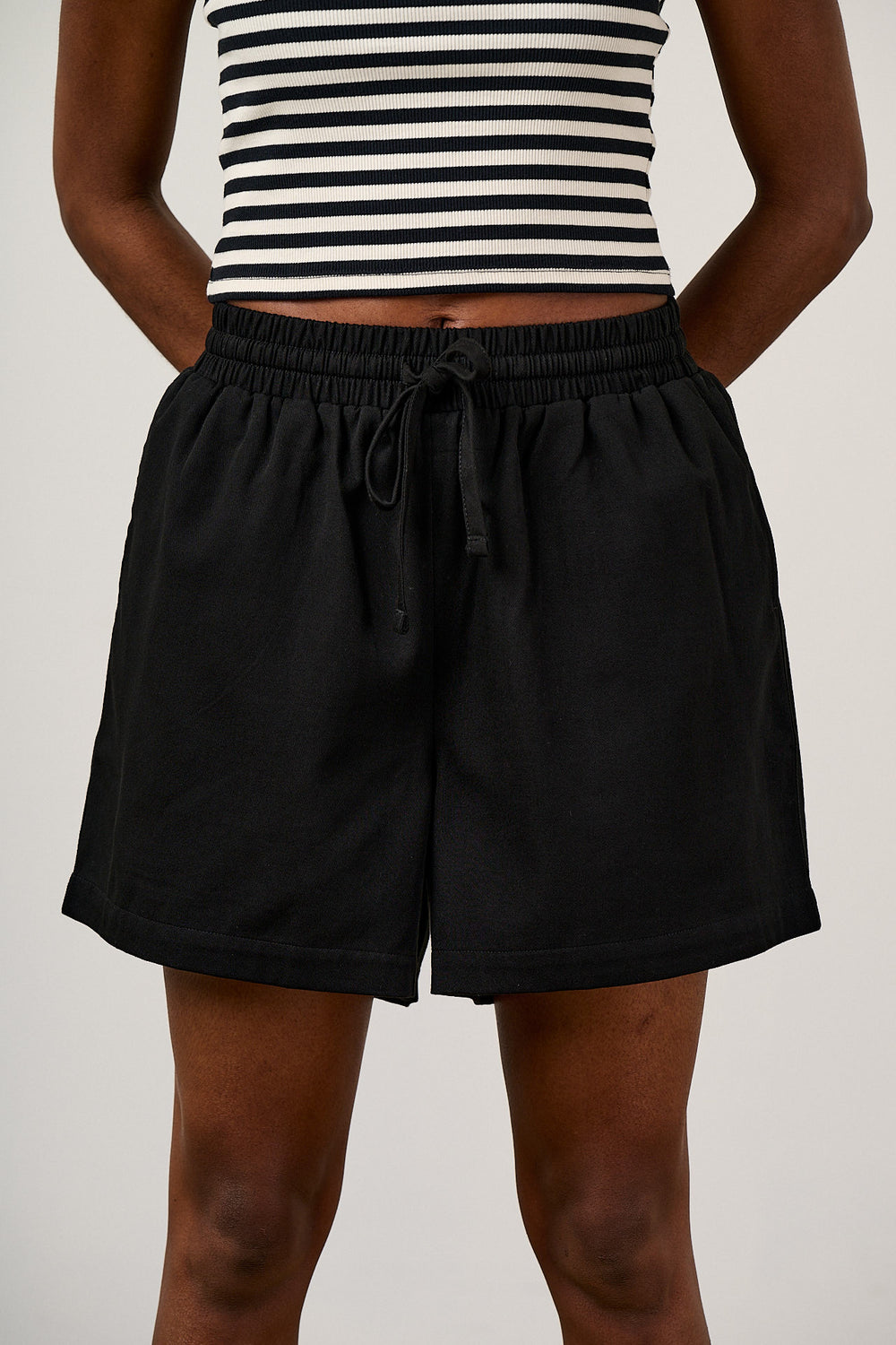 Charlie - Cotton Shorts in Black