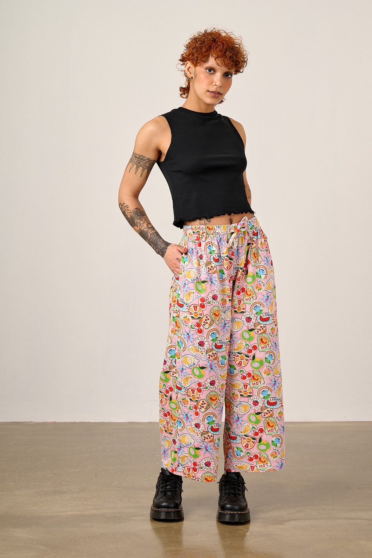 L.E Chuck - Cotton Trousers in Pink Brooke Hornsby & Yak