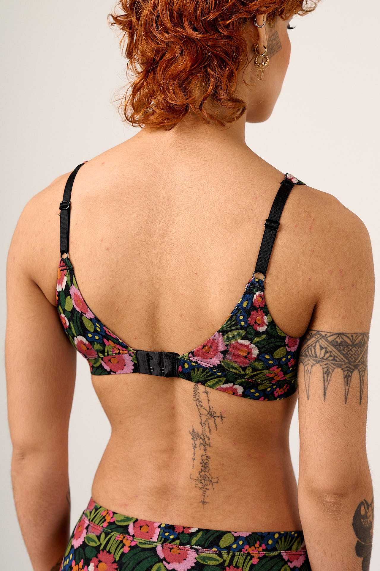 Clover - Viscose Bralette in Black Marie Print