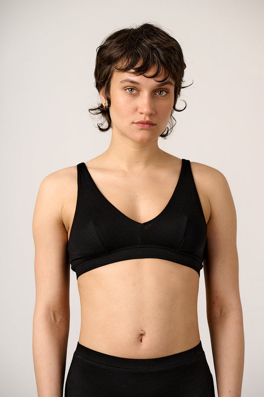 Clover - Viscose Bralette in Black