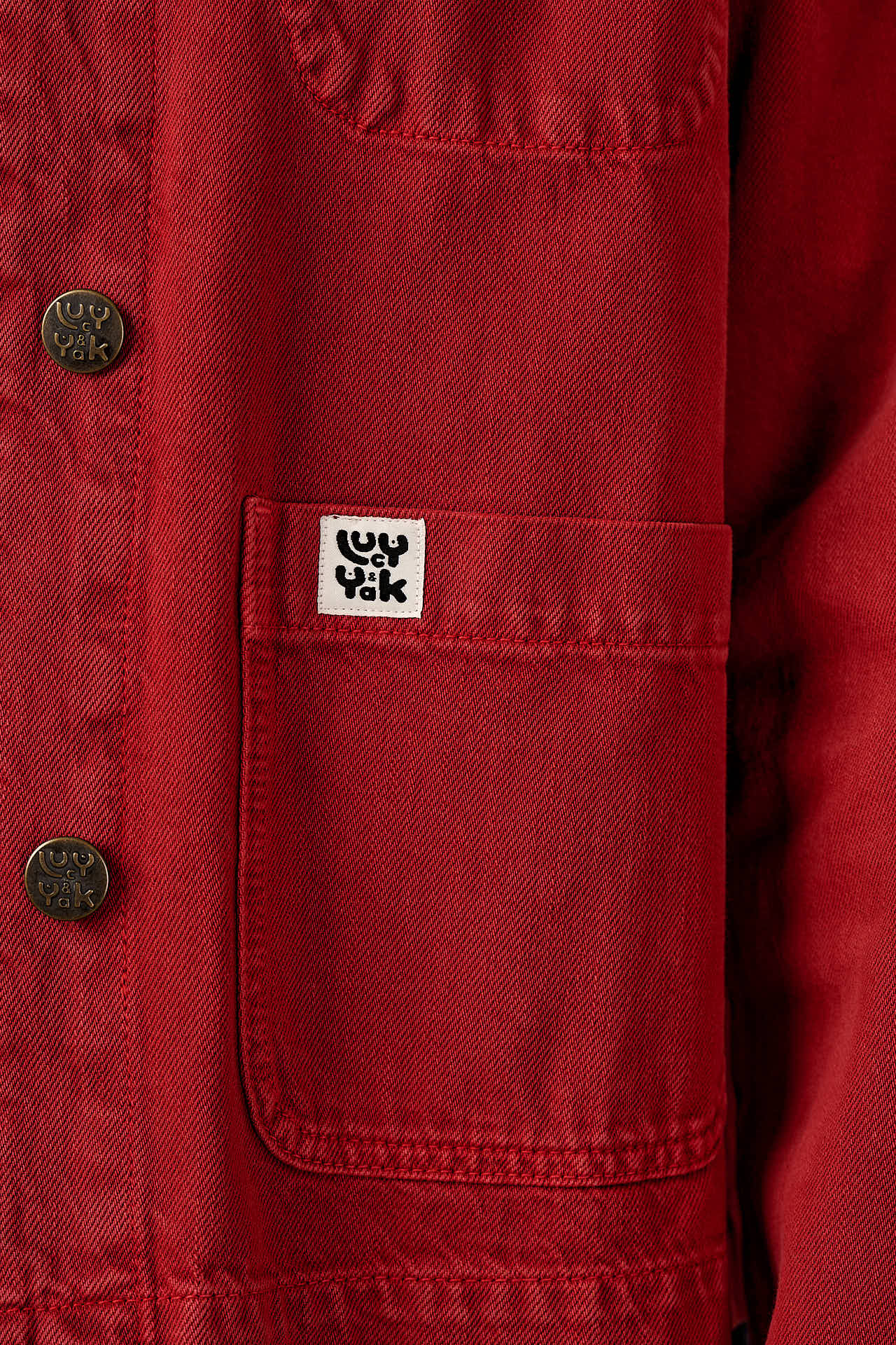 Connie - Denim Jacket in True Red Wash (POS)