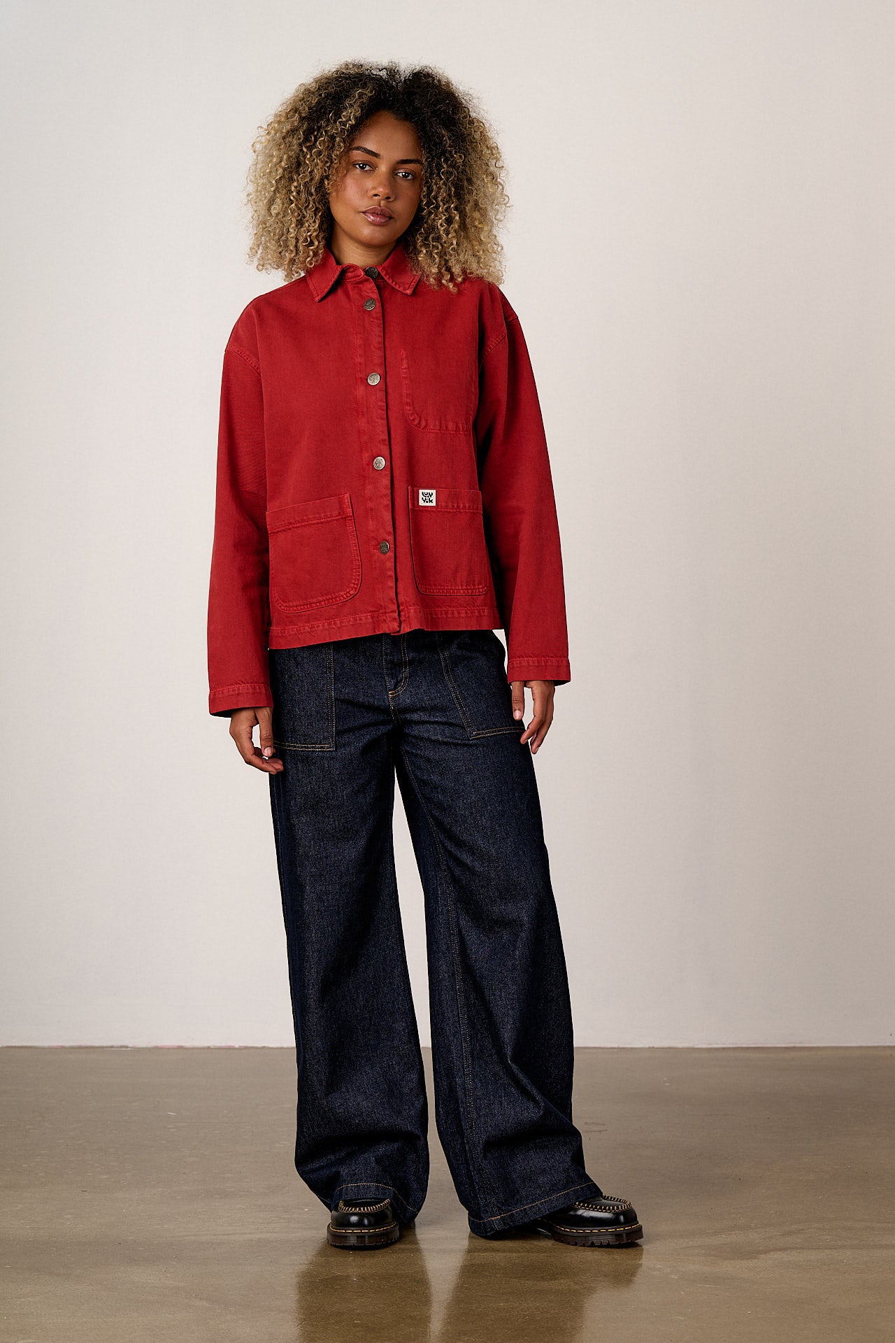 Connie - Denim Jacket in True Red Wash (POS)