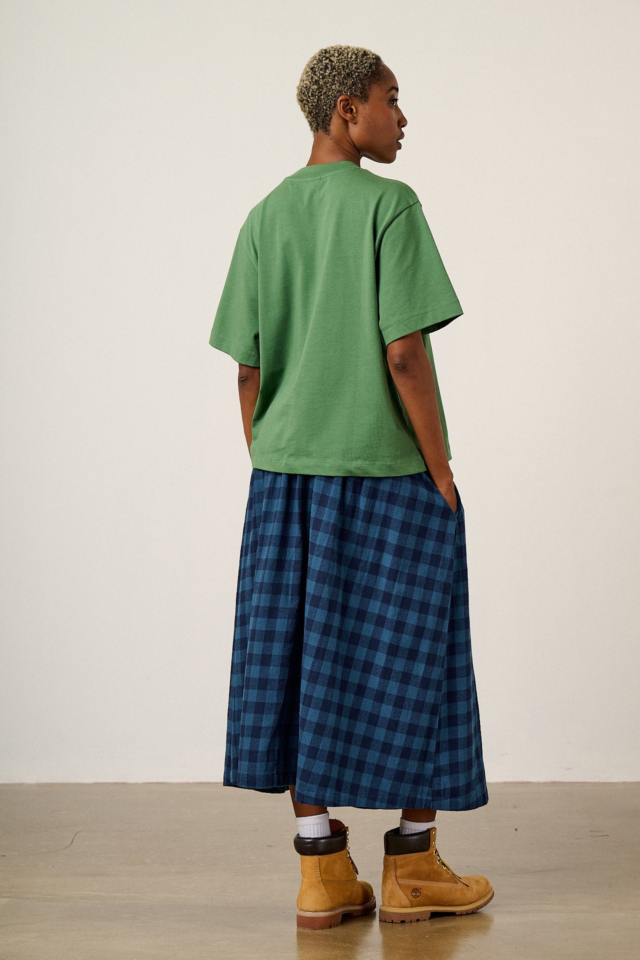 Noa - Cotton Boxy T-Shirt in Green