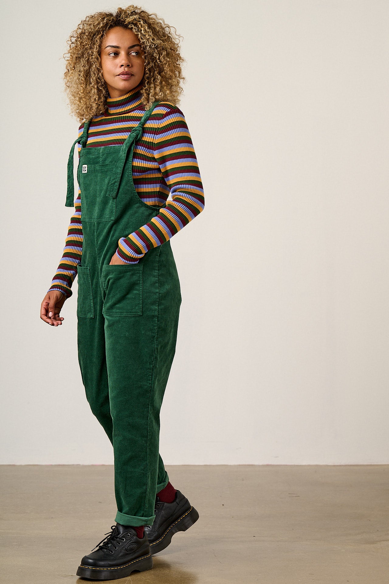 Original - Corduroy Dungarees in Dark Green