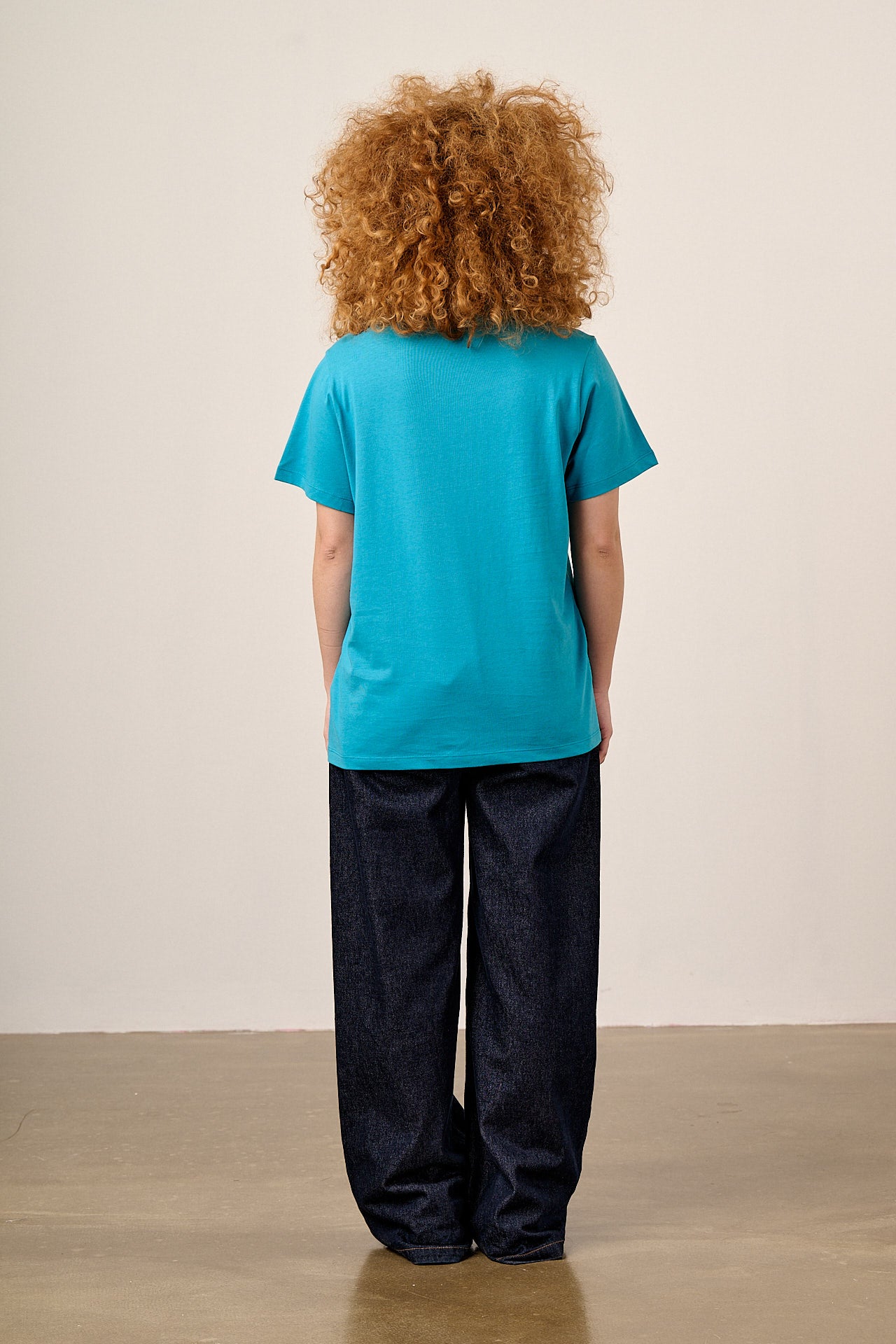 Denver - Cotton T-Shirt in Teal