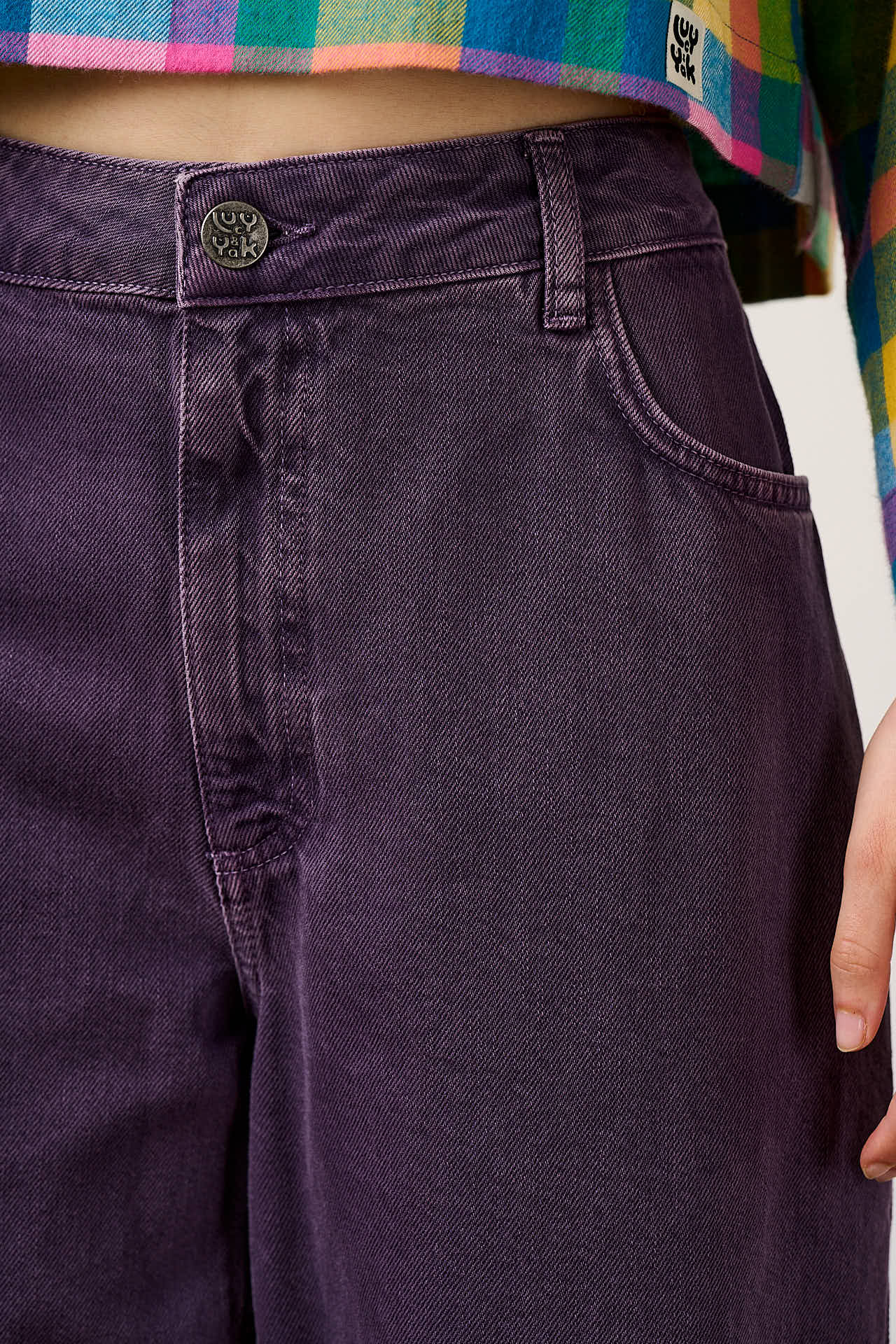 Drew - Straight Leg Denim Jeans in Purple Wash