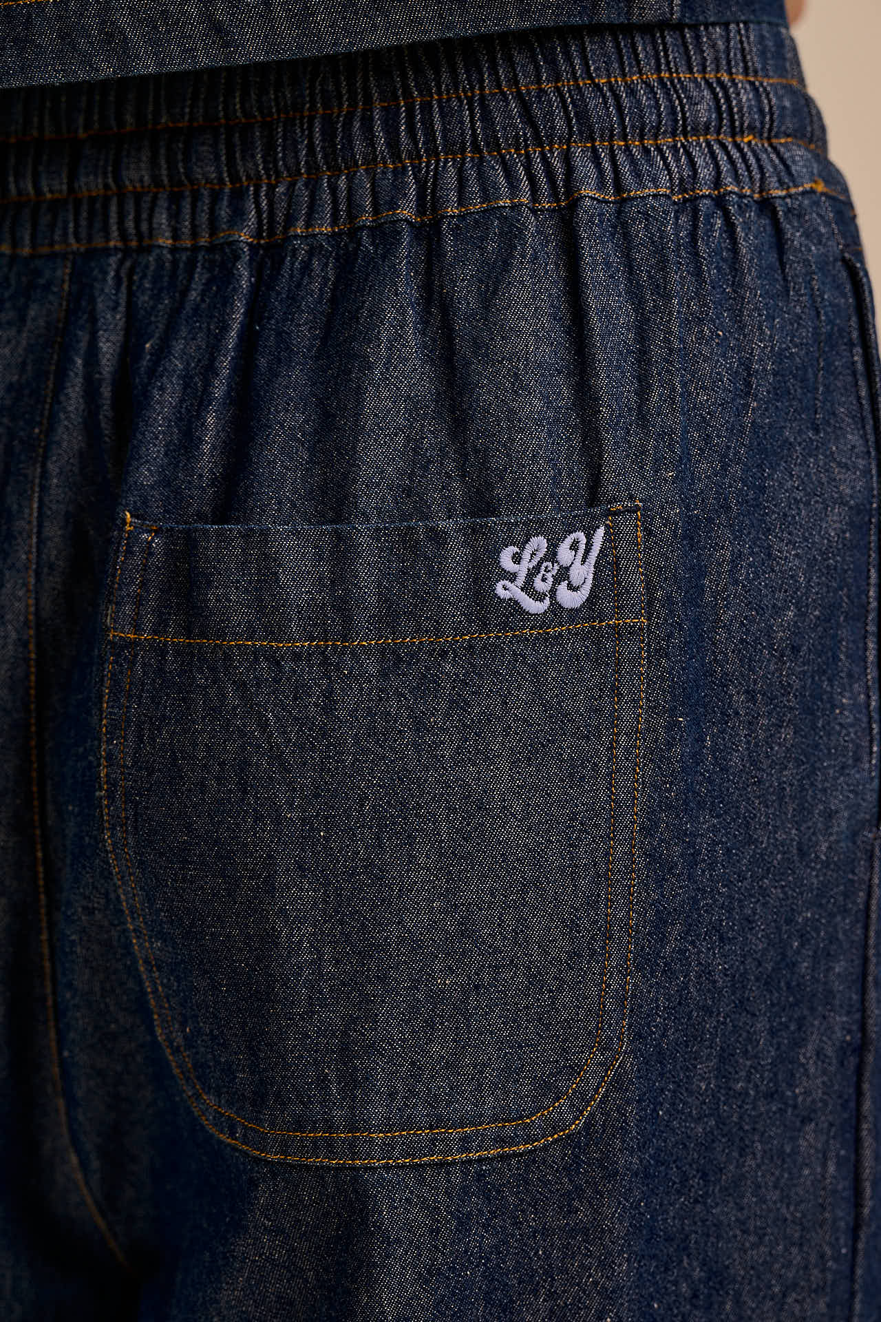 Carlos - Cotton Jort Shorts in Indigo Blue