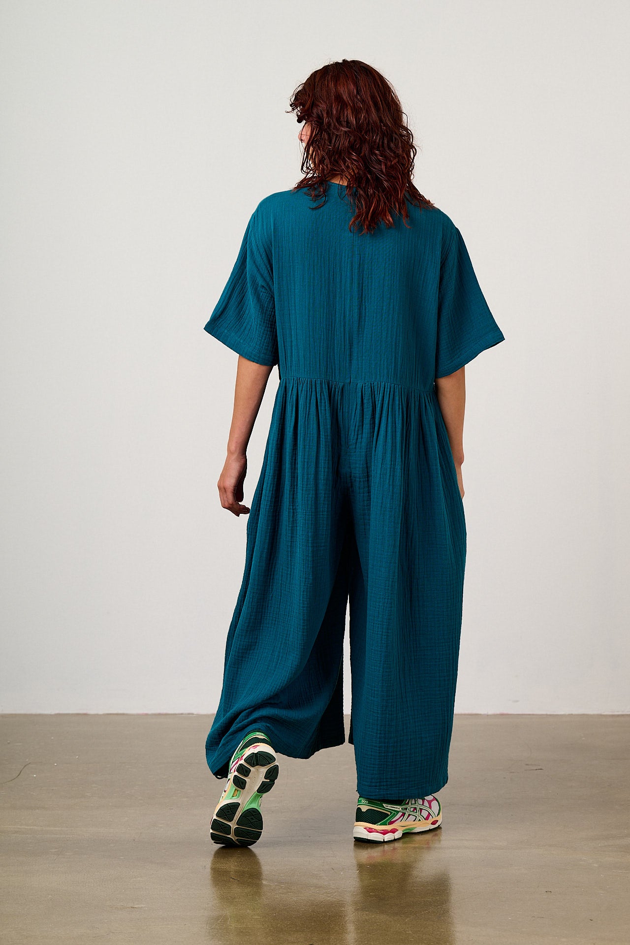 George - Cotton Jumpsuit in Teal