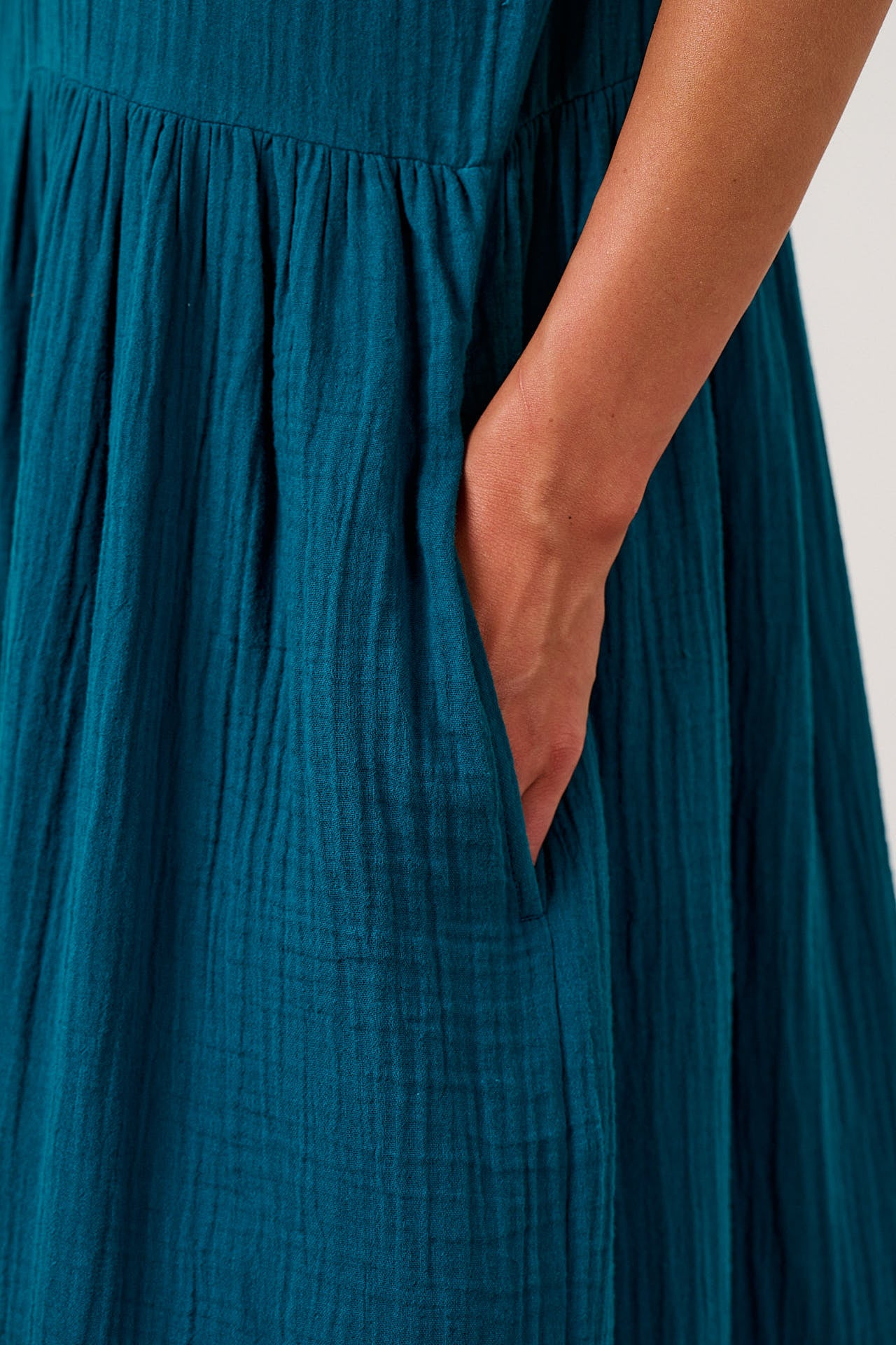 George - Cotton Jumpsuit in Teal
