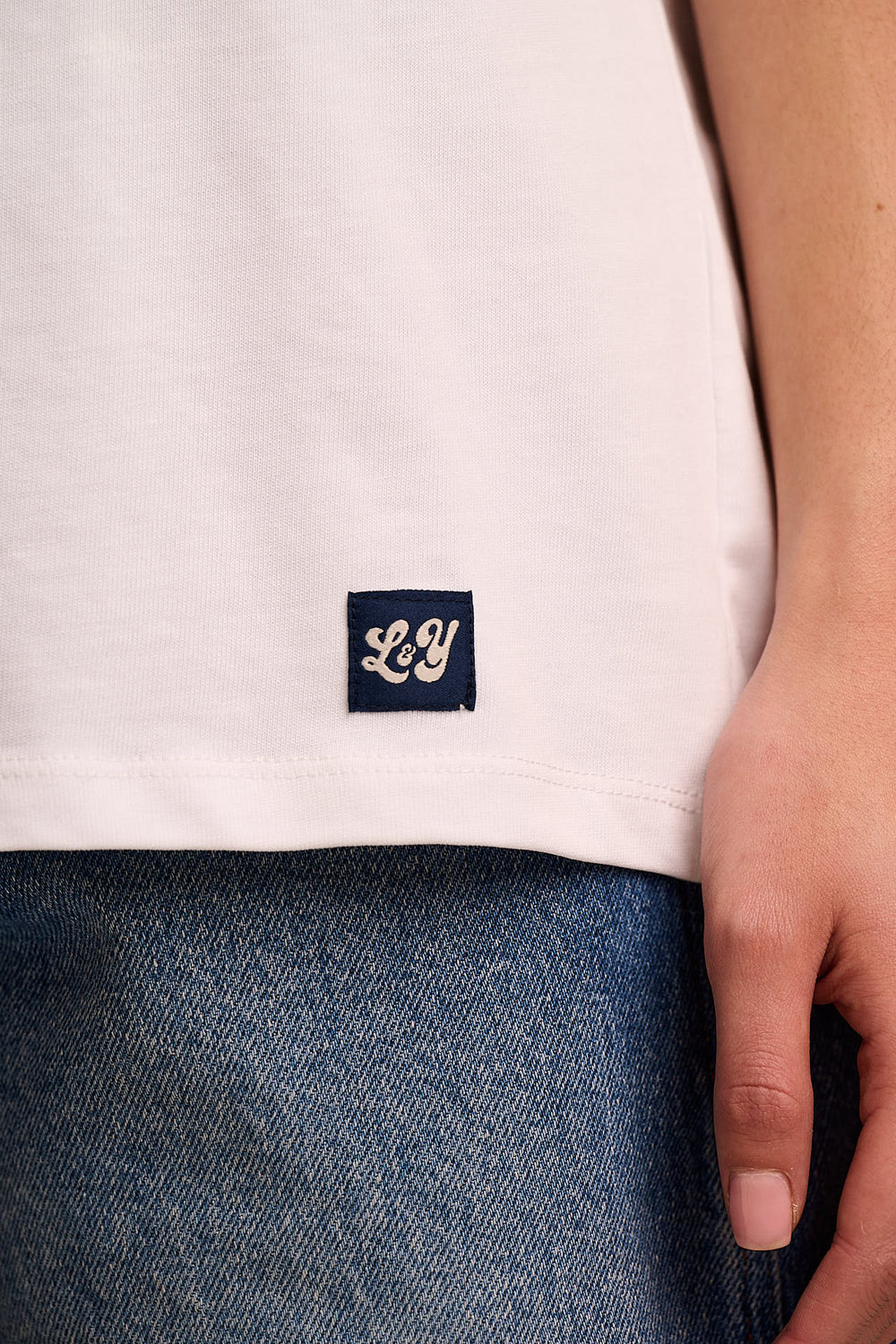 Inessa - Cotton Cap Sleeve T-Shirt in White