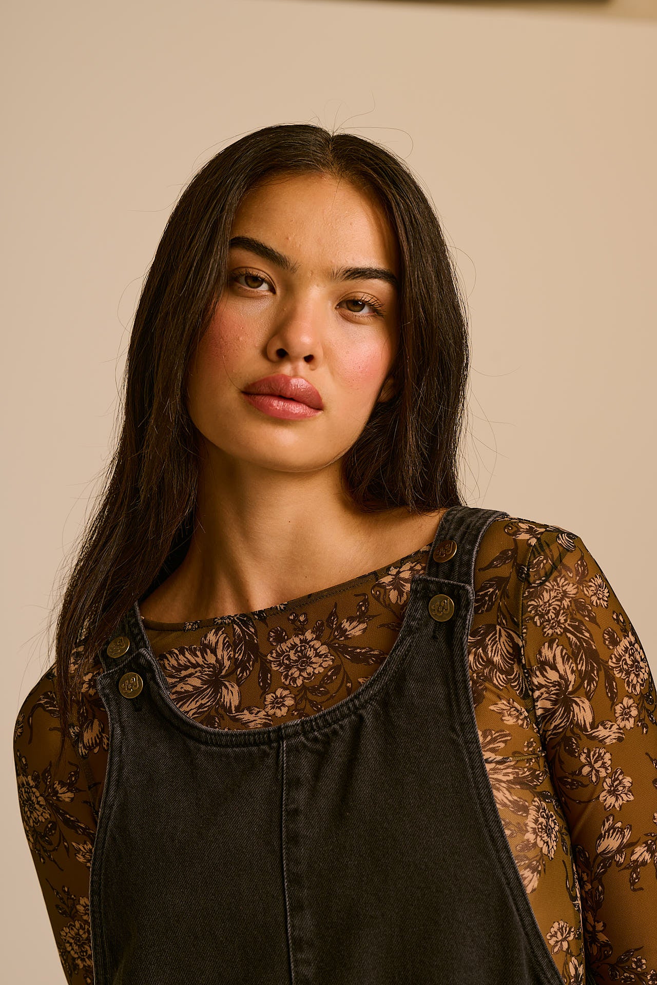 Lily - Denim Midi Dress in Blackwash Denim